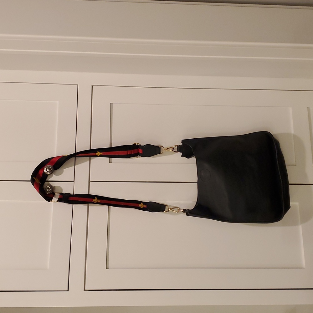 Black AH*DORNED Shoulder Bag with BUMBLE Bee  Strap